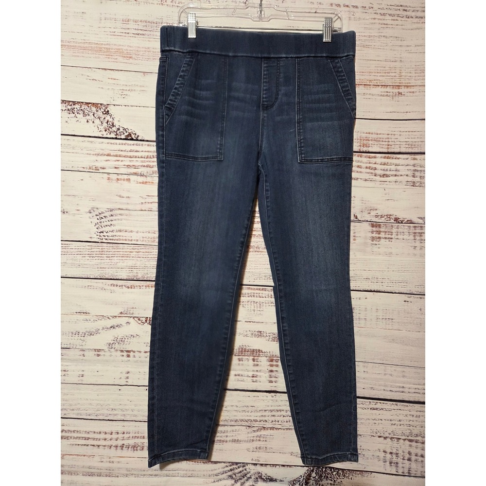 Liverpool Los Angeles Womens Petite 10/30 Dark Wash Pull On Skinny Jeans